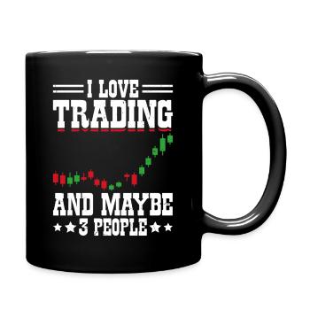 Aktien Börse Crypto Aktienmarkt Trader Investor - Tasse einfarbig - Schwarz - Rechts