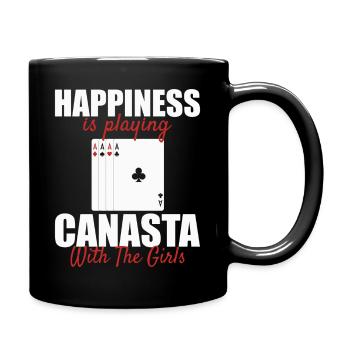 Canasta Glück: Mit den Mädels Karten spielen - Tasse einfarbig - Schwarz - Rechts