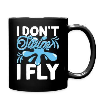 Schwimmen Wassersport Schwimmer Geschenke - Tasse einfarbig - Schwarz - Rechts