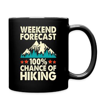 Hiking Hiker Mountaineer Gift - Full Colour Mug - black - Right