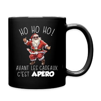 Ugly Sweater Christmas Humor Santa Claus Aperitif Gift - Full Colour Mug - black - Right