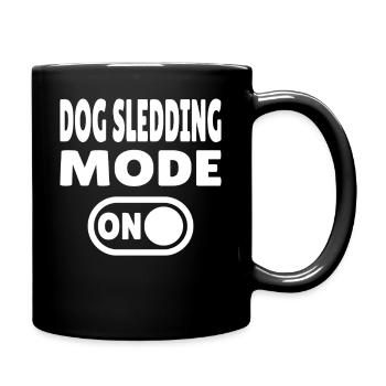 Dog Sledding Mode ON - Sled Dog - Full Colour Mug - black - Right