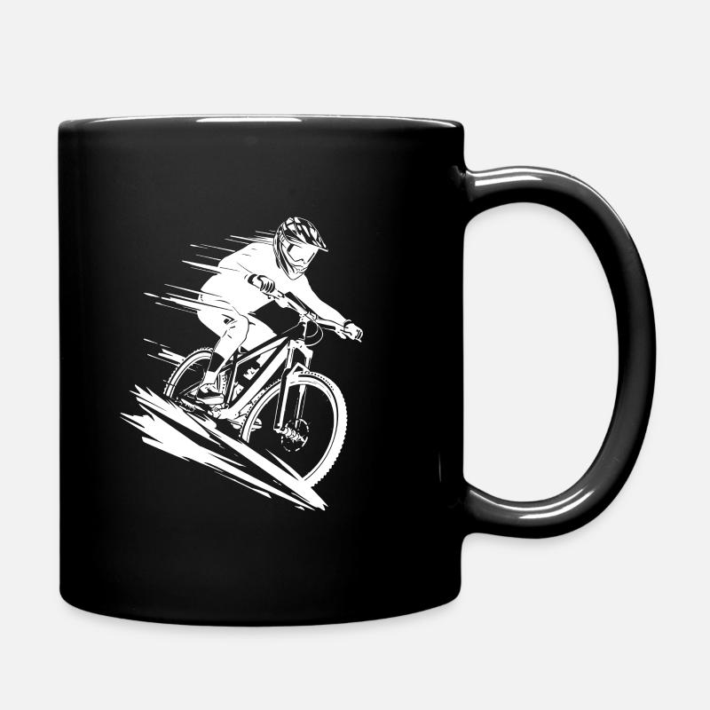 Mountainbike Energetic Mountain Biker - Full Colour Mug - black