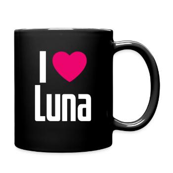 I Love Luna Pink Heart I Love Luna - Full Colour Mug - black - Right