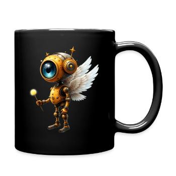 Steampunk Winged Robot - Full Colour Mug - black - Right