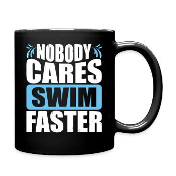 Schwimmen Wassersport Schwimmer Geschenke - Tasse einfarbig - Schwarz - Rechts
