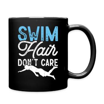 Schwimmen Wassersport Schwimmer Geschenke - Tasse einfarbig - Schwarz - Rechts