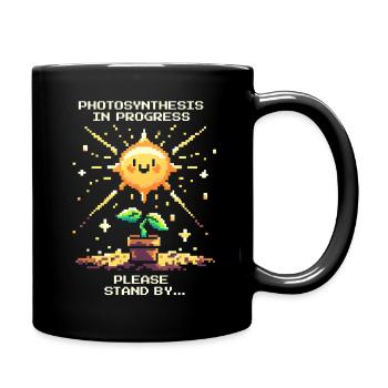 Photosynthesis in progress | Plant Humor - Full Colour Mug - black - Right