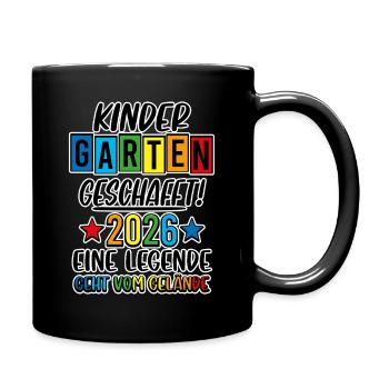 KINDERGARTEN Completed 2026 Daycare Graduates - Full Colour Mug - black - Right