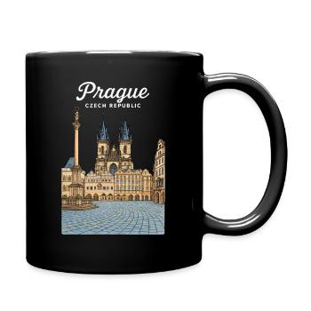 Prag - Tasse einfarbig - Schwarz - Rechts
