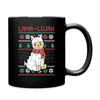 Père Noël Lama Noël Noël - Mug uni - noir - Droite