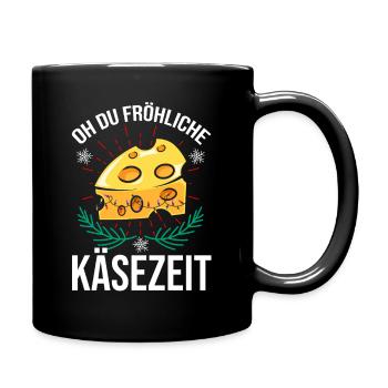 Weihnachtsmann Käse  Weihnachtszeit Weihnachts - Tasse einfarbig - Schwarz - Rechts