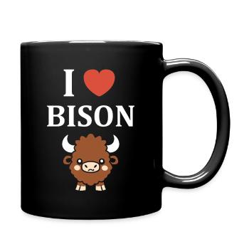 Bison - Tasse einfarbig - Schwarz - Rechts