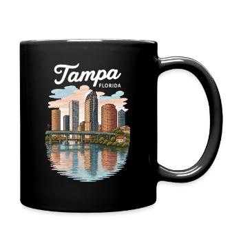 Tampa Florida - Tasse einfarbig - Schwarz - Rechts