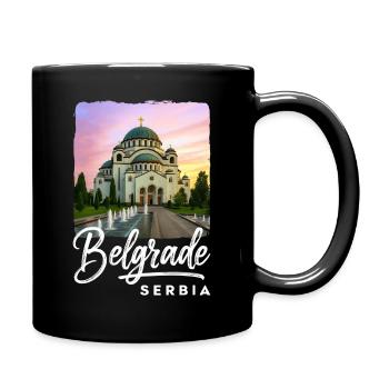 Belgrad Serbien - Tasse einfarbig - Schwarz - Rechts