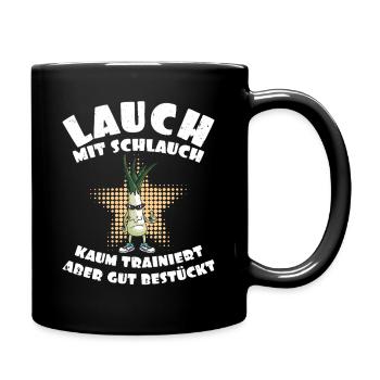 Gym LAUCH MIT SCHLAUCH KAUM TRAINIERT Lustig - Tasse einfarbig - Schwarz - Rechts