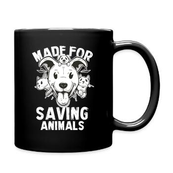 Paw Rescue – Motif de sauvetage des animaux - Mug uni - noir - Droite