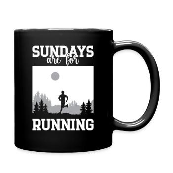 Les dimanches des marathoniens sont pour le cadeau de course - Mug uni - noir - Droite