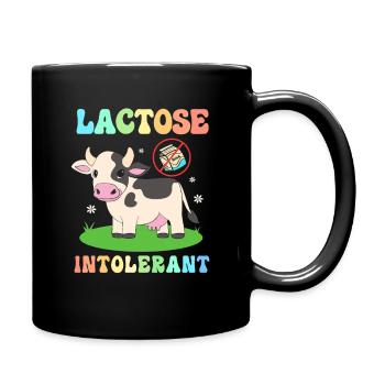 Blähungen Milch Allergie Laktose Intoleranz - Tasse einfarbig - Schwarz - Rechts