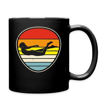 Schwimmen Wassersport Schwimmer Geschenke - Tasse einfarbig - Schwarz - Rechts
