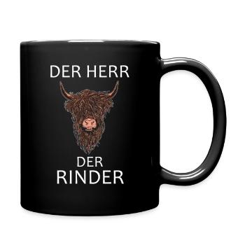 Landwirtschaft Traktor Trekker Traktorfahrer Lusti - Tasse einfarbig - Schwarz - Rechts