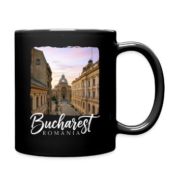 Bukarest Rumänien - Tasse einfarbig - Schwarz - Rechts