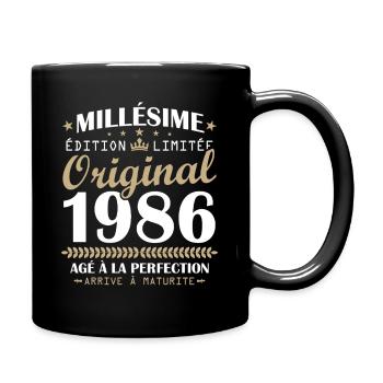 Millésime 1986 Original Cadeau Anniversaire 40 ans - Mug uni - noir - Droite