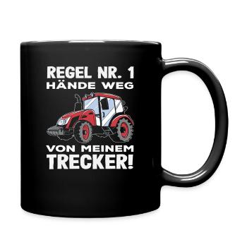 conducteur de tracteur mains tracteur drôle de ferme - Mug uni - noir - Droite