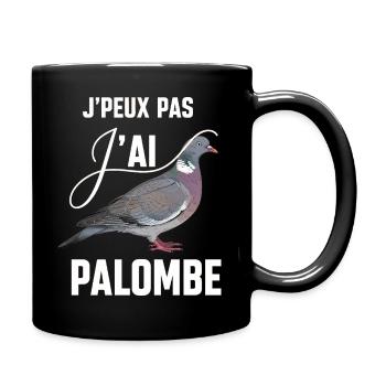 Ich kann nicht, ich habe Taubenhumor Jäger Geschenk - Tasse einfarbig - Schwarz - Rechts