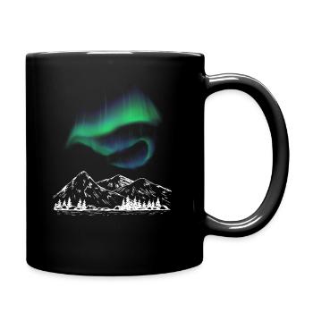 Aurora Alpine Chart - Full Colour Mug - black - Right