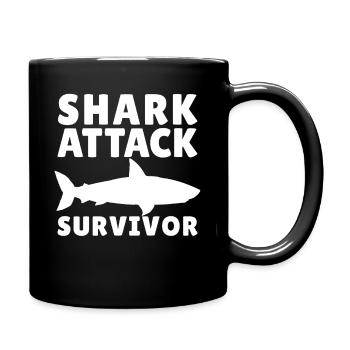 Drôle de déguisement de requin pour un survivant d’un Ha - Mug uni - noir - Droite
