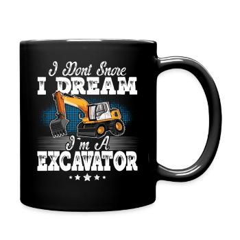 Excavator Operator - Full Colour Mug - black - Right