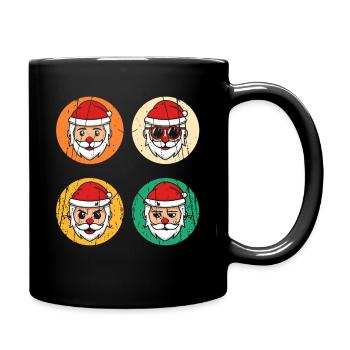 Weihnachtsmann Weihnachtsbaum Weihnachten - Tasse einfarbig - Schwarz - Rechts