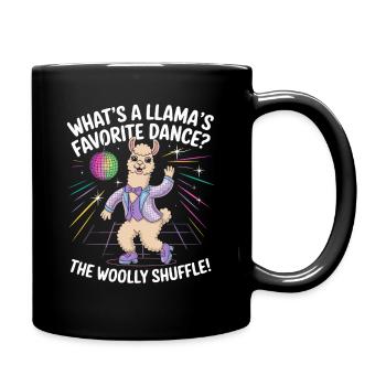 Danse amusante du lama : le Woolly Shuffle - Mug uni - noir - Droite