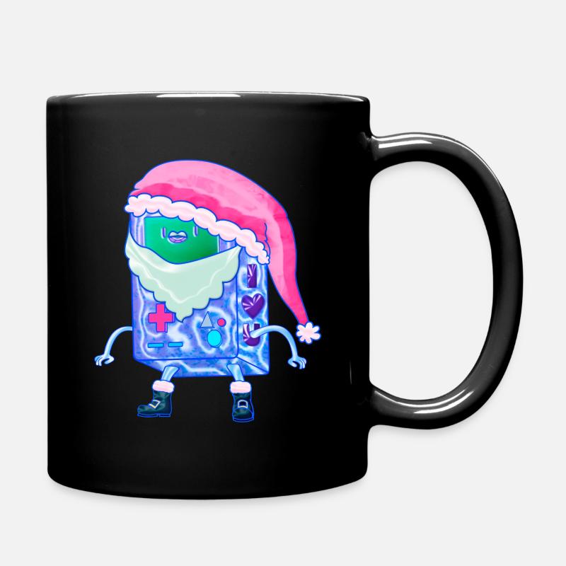 Console de jeu de Noël Kawaii Robot Santa - Mug uni - noir
