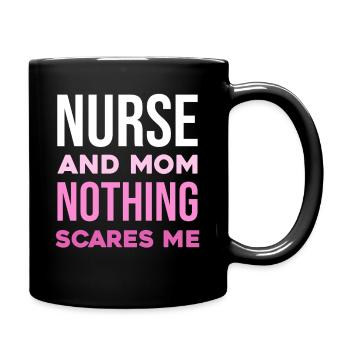 Infirmière et mère : Intrépides - Mug uni - noir - Droite