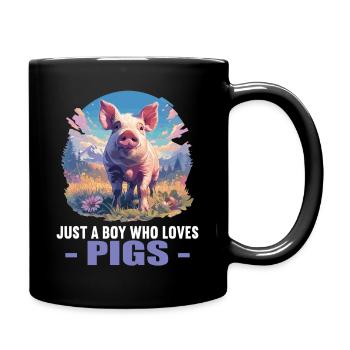 Cochon Cochon - Mug uni - noir - Droite