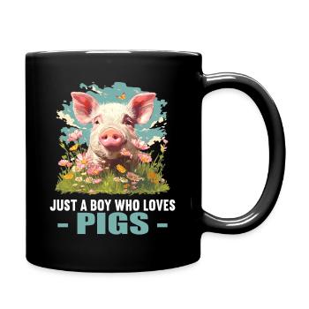 Cochon Cochon - Mug uni - noir - Droite