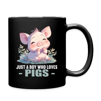 Cochon Cochon - Mug uni - noir - Droite