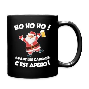 Ho Ho Ho Vor den Geschenken Es ist Aperitif Weihnachtsfeiertage - Tasse einfarbig - Schwarz - Rechts