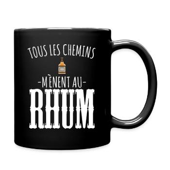 Alcohol Humor Aperitif Rum Alcoholic Alcoholic Aperitif - Full Colour Mug - black - Right