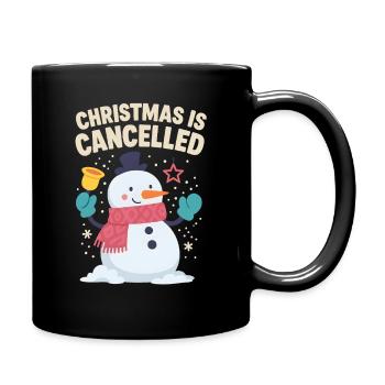 Fröhlicher Schneemann – Noël est annulé - Mug uni - noir - Droite