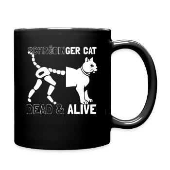 Le chat de Schrödinger - Mug uni - noir - Droite