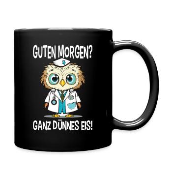 Pflegerin Geschenke Pflege Lustig Krankenpflegerin - Tasse einfarbig - Schwarz - Rechts