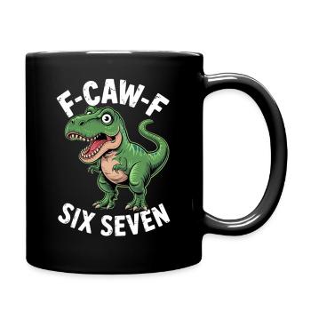 F-Caw-F Six Seven Dino - Full Colour Mug - black - Right