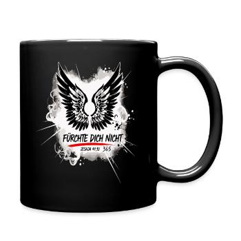 FÜRCHTE DICH NICHT Bibelvers Japan Art - Tasse einfarbig - Schwarz - Rechts