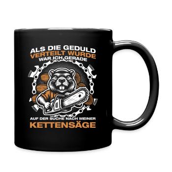Wood Chainsaw Patience Lumberjack Lumberjack Lumberjack - Full Colour Mug - black - Right