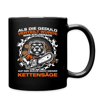 Wood Chainsaw Patience Lumberjack Lumberjack Lumberjack - Full Colour Mug - black - Right