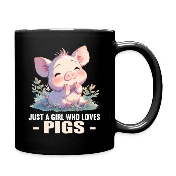 Cochon Cochon - Mug uni - noir - Droite