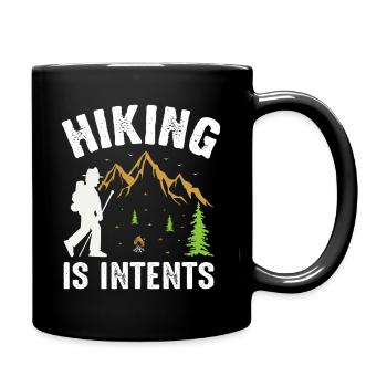 Wandern - Tasse einfarbig - Schwarz - Rechts
